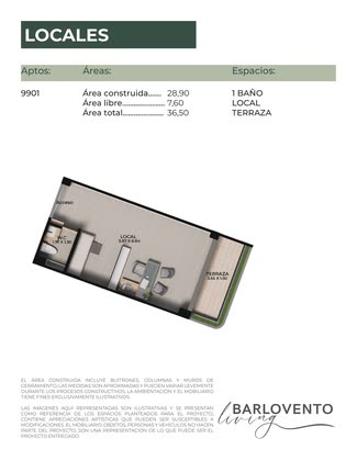 Plano de Local 9901: 28,90 m²