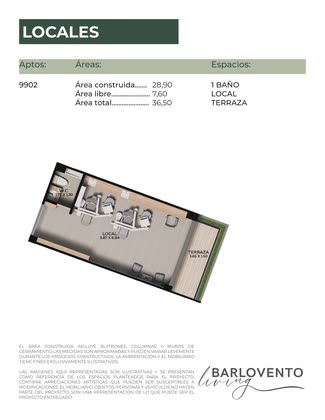 Plano de Local 9902: 28,90 m²